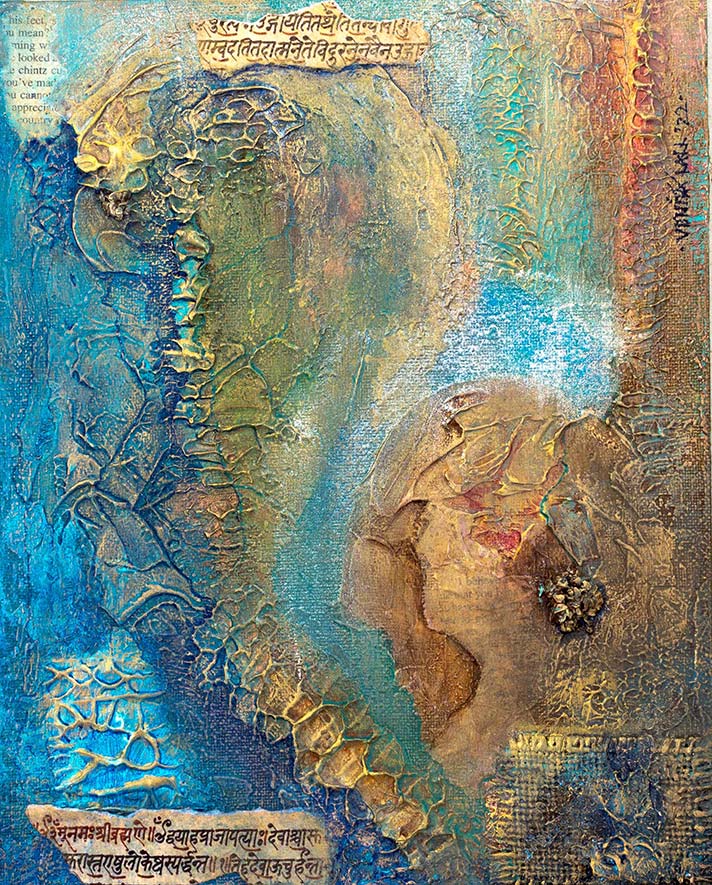 The Woman, 8x10 inches, Acrylic Mixed Media on Canvas board